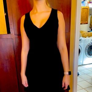 A dress that goes to knees length.